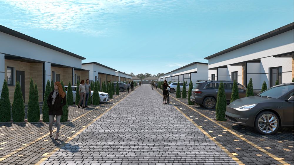 Таунхаус на 68 кв.м. з усіма комунікаціями та великим заднім двориком