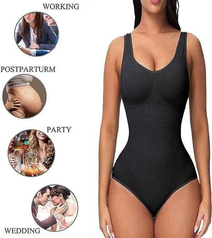 Nowe wyszczuplające body/Bielizna/Odzież pod ubranie/ ! M ! /B128-BEŻ