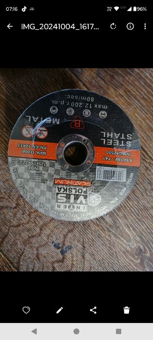 Tarcze 125x1 do ciecia