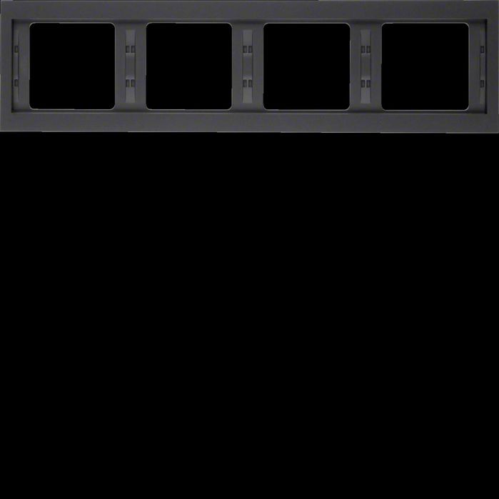 1383.7006 Berker K.1 Ramka poczwórna pozioma, antracyt