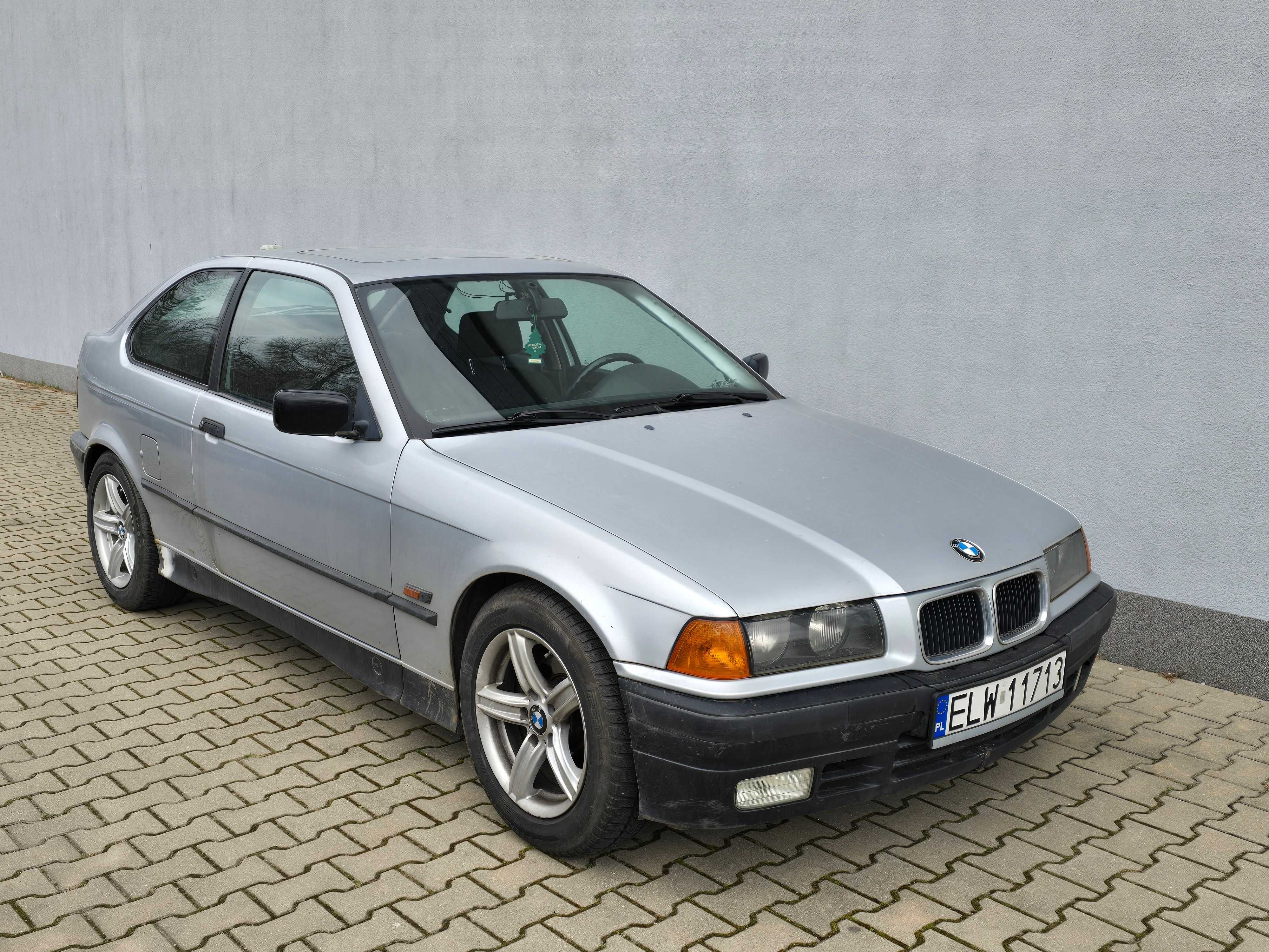 BMW 316 E36 Compact - Ważne Opłaty, Ori przebieg 180 tyś, Alufelgi