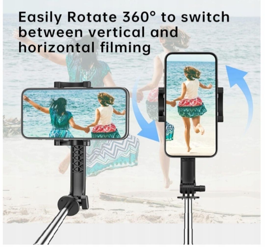 Tripów Kijek do Selfie Bluetooth Pilotem Color Lizard ST-L1 czarny