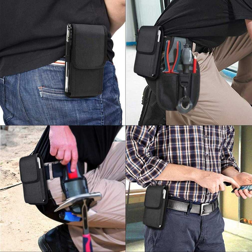 Bolsa de nylon portátil cintura para telemóvel 16.5*9cm