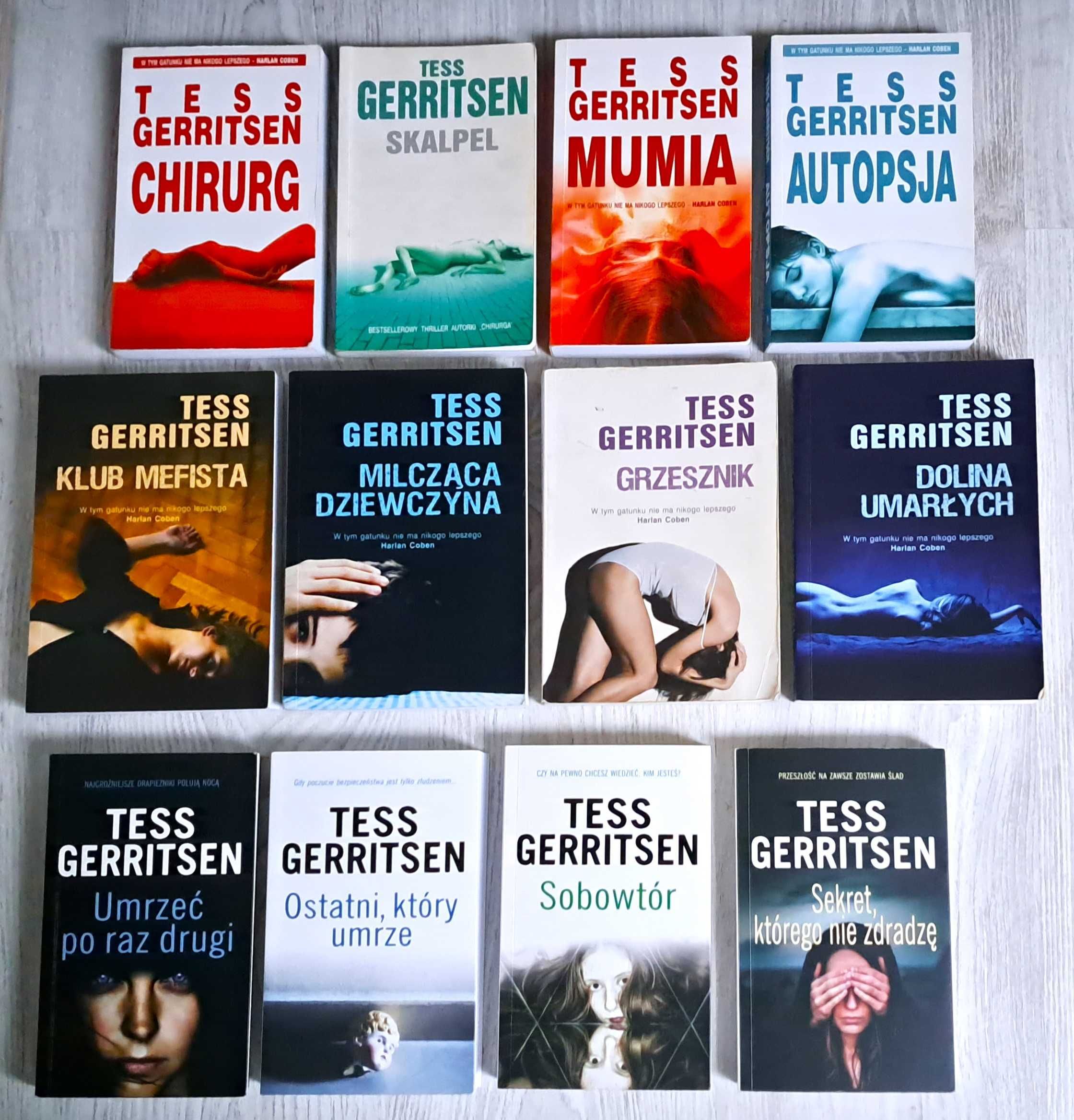 12x Tess Gerritsen Chirurg Sklapel Sobowtór Dolina Klub Mumia Sekret