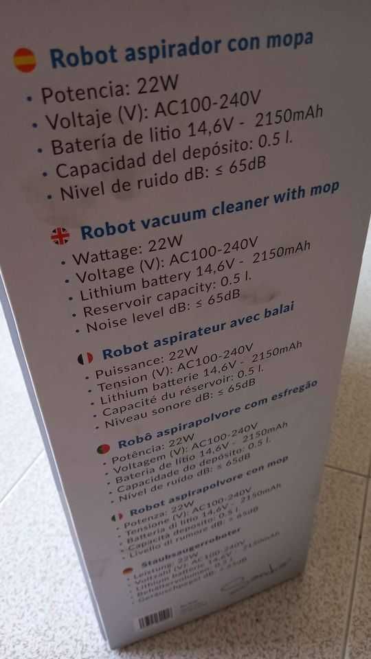 Robô aspirador "Samba Water Clean 4 em 1"