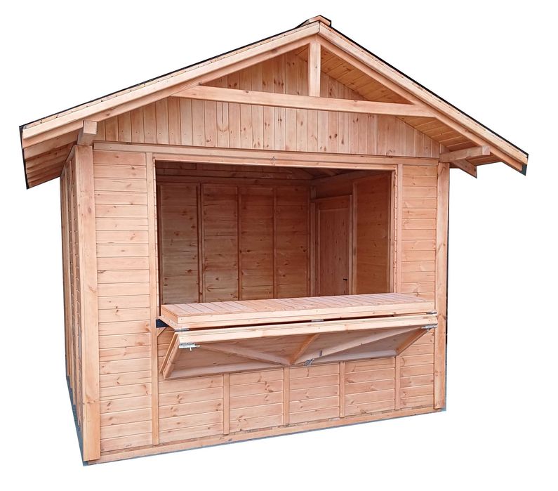 Domek handlowy kiosk sklepik sklep punkt sprzedaży pawilon na jarmark