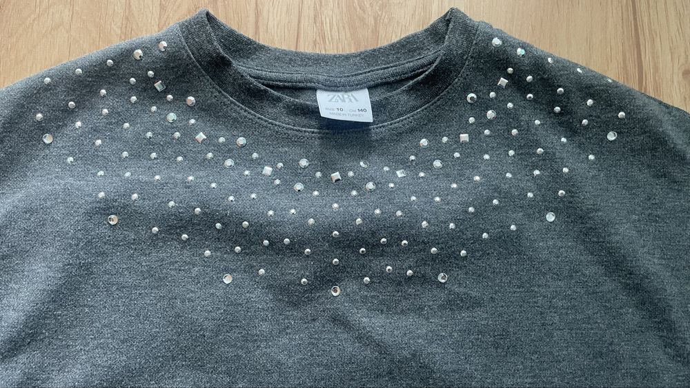 Bluza ZARA nity, cyrkonie rozm 140