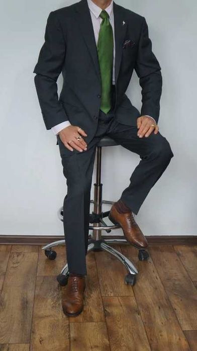 Garnitur Polo Ralph Lauren Wełna Rozmiar 46R (56) Granatowy Głęboki