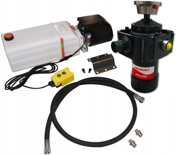 HYDRAULIKA KIPRA 3,9m 3 STRONY 12V Siłownik 1200 10T + KOŁYSKA [7205]