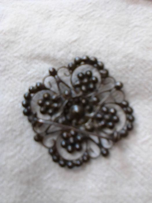 Серебряная брош бу
