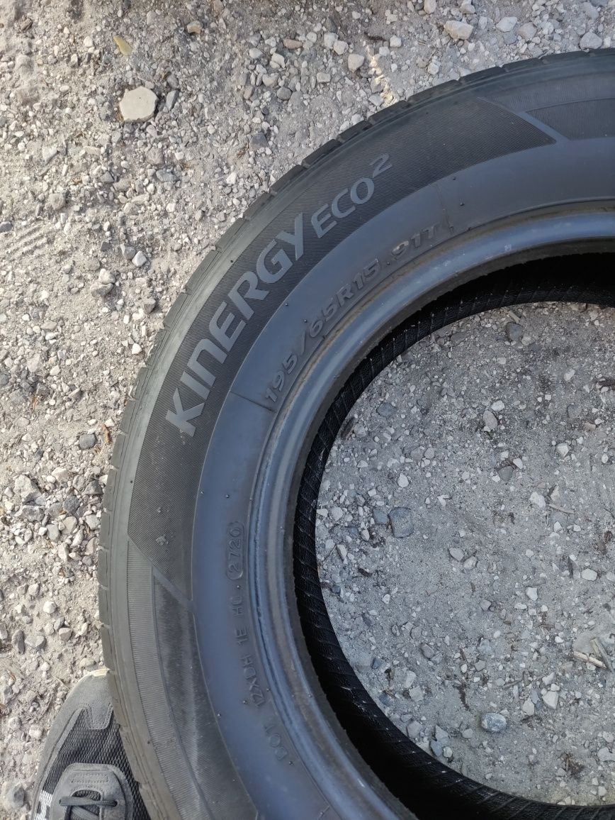 195/65/15 dwie opony letnie Hankook 2020r