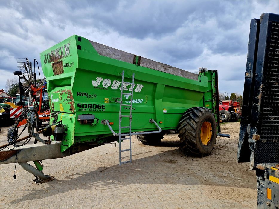 Joskin Tornado 3 14 v 2011r rozrzutnik obornika zasówa Bardzo ładny