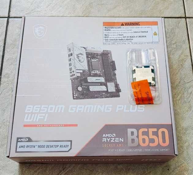 Продам комплект AMD Ryzen 7 7000 + MSI B650m gaming plus wi-fi, AM5