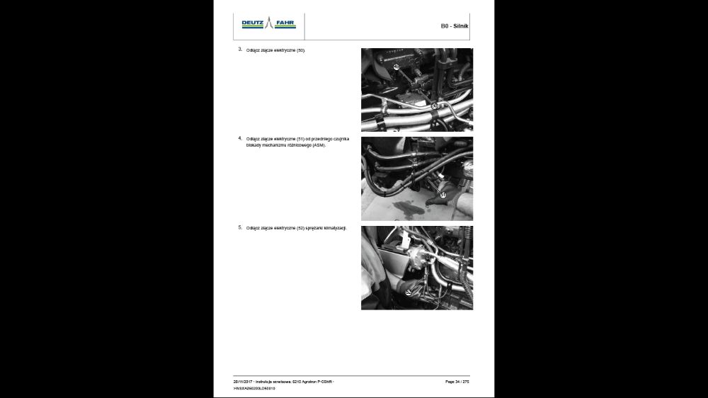 Deutz Fahr 6210 AGROTRON instrukcja napraw po Polsku!