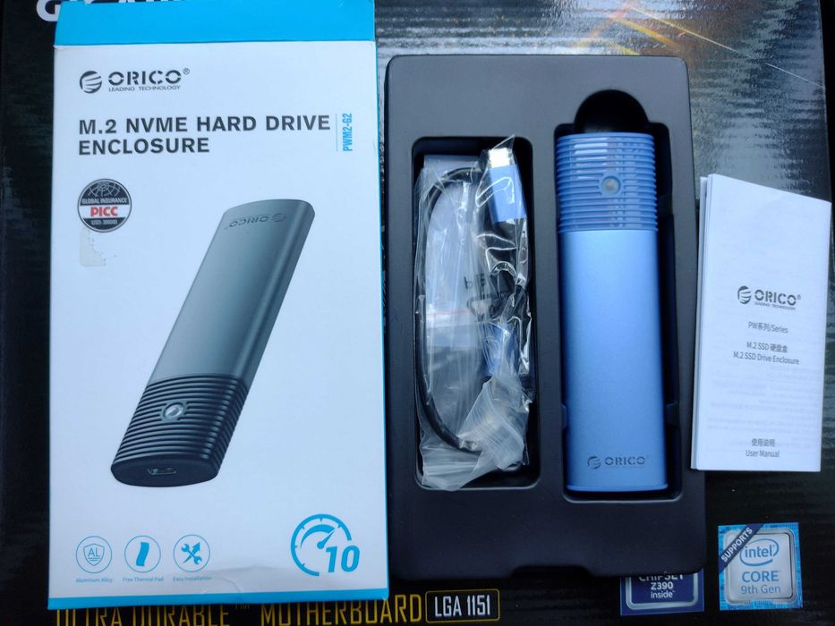 ORICO OBUDOWA M.2 NVME USB-C 10GBPS Zewnętrzna Kieszeń Na Dysk do 4TB