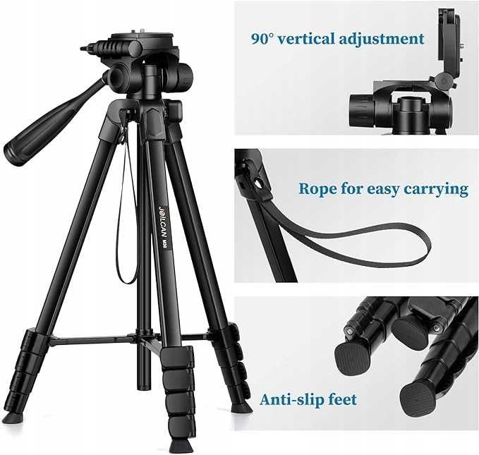 Tripod JOILCAN Statyw na telefon Aparat 171 cm czarny