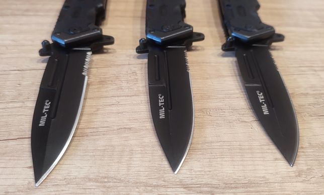 Нож MIL-TEC 15325500 ASSAULT BLACK акула EDC складной + стеклобой/mora