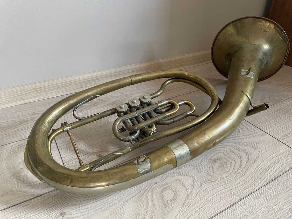 Instrument dęty blaszany duży 80cm