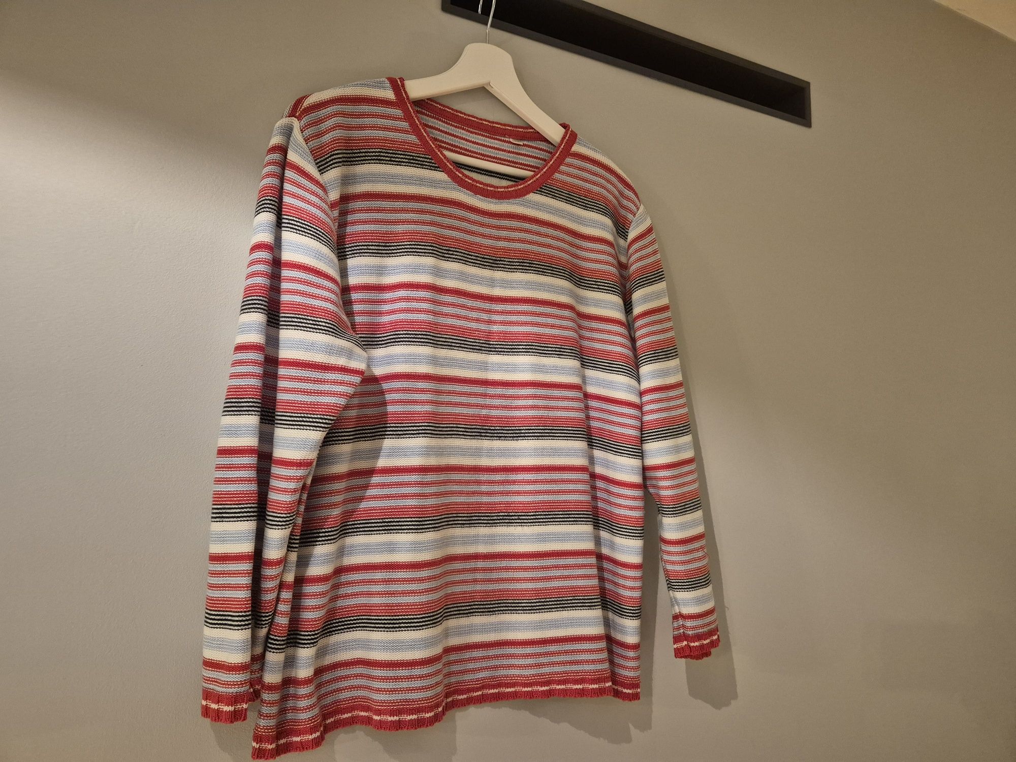 Kolorowy sweter M 38 BUDDELEI sweterek w paski swetr bluzka