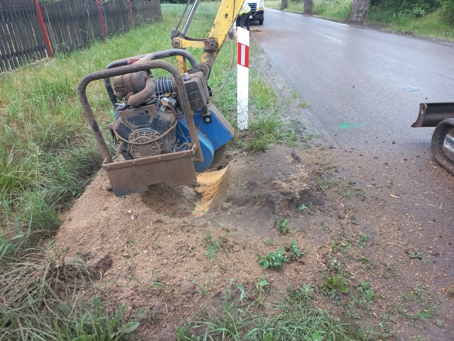 Frezowanie usuwanie pni karp po wycince karczowanie