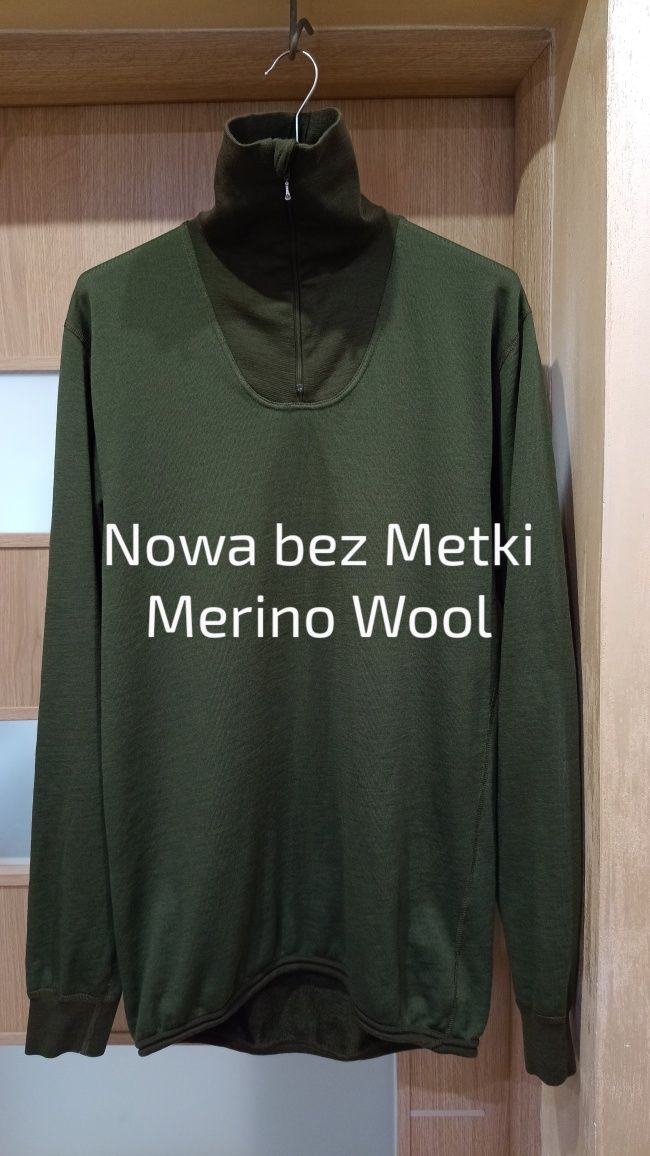 Śliczna bluza wełniana termiczna, Merino Wool wełna Aclima