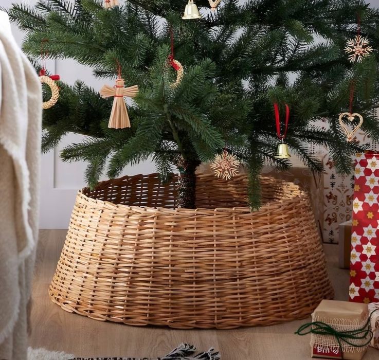 Osłona wiklinowa na choinkę kosz IKEA VINTERFINT