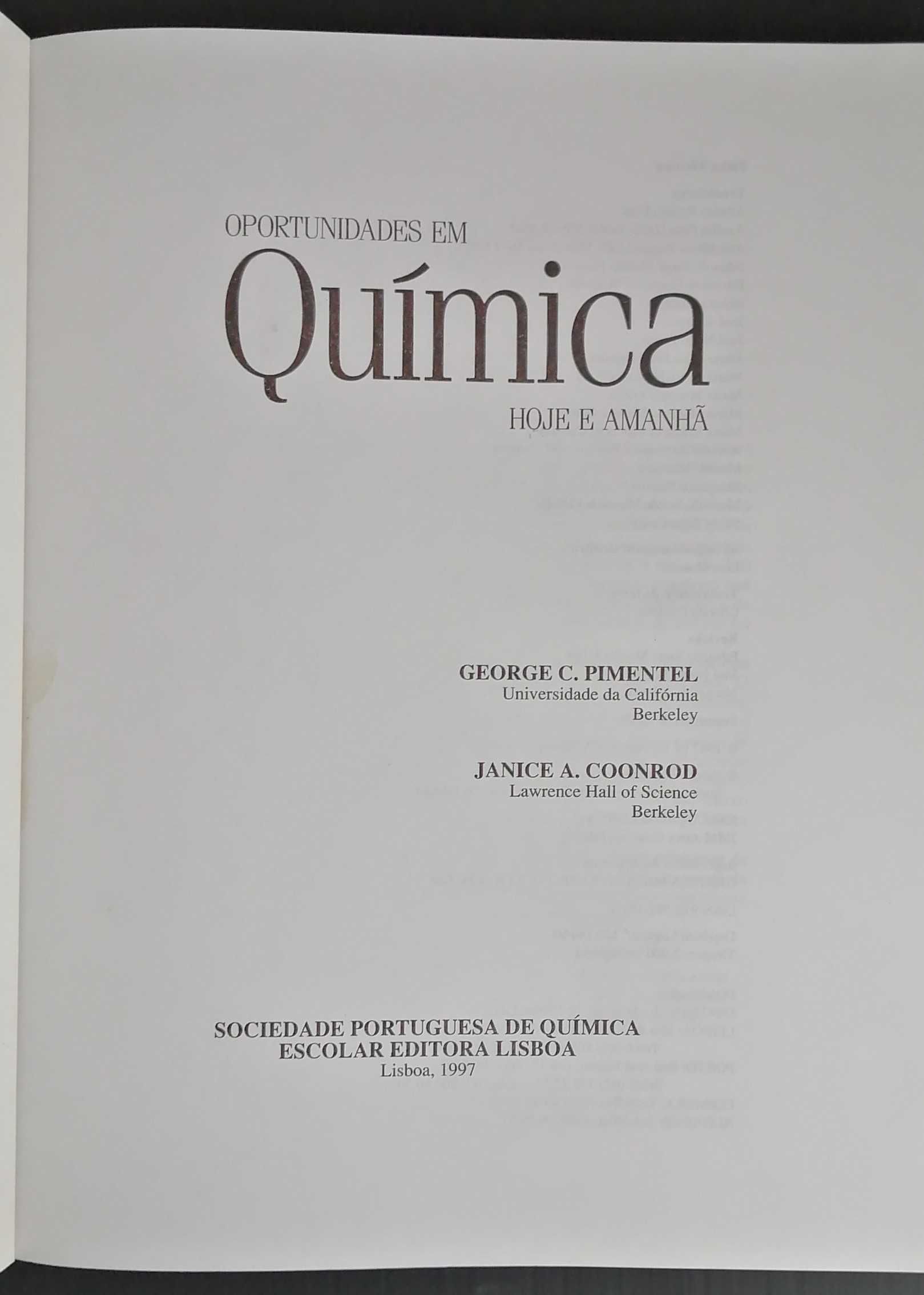 Livro Oportunidades em Química