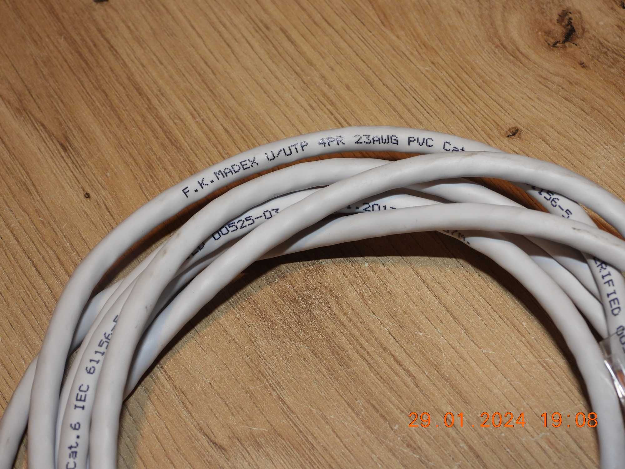 Kabel sieciowy  LAN ETHERNET RJ45 - 3m