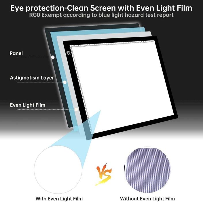 3s357. Lekki tablet A4 PRO, podświetlana tablica LED