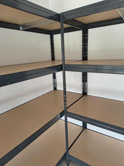 Regał Magazynowy, Zatrzaskowy Nit-Klick 180x180x60 cm 4P/400 kg Grafit