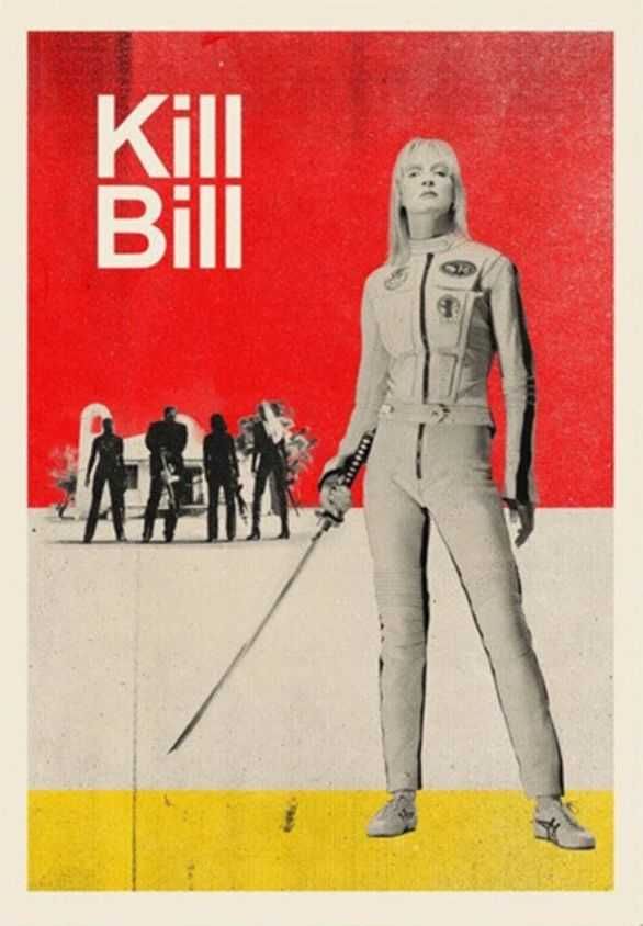 PIĘKNY plakat filmowy KILL BILL płótno