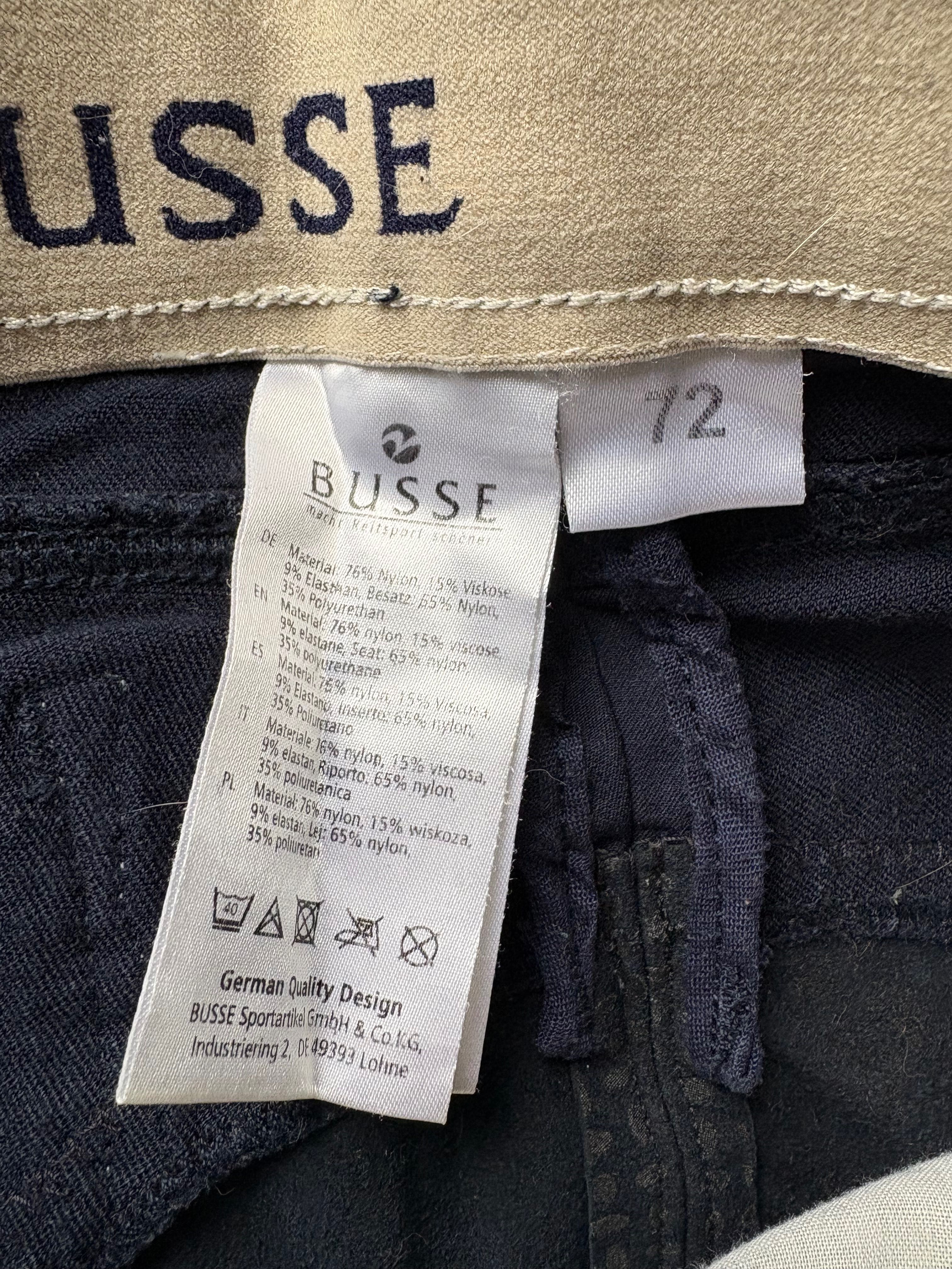 Bryczesy Busse pełny lej silikonowy grip r. S / 72 długa nogawka