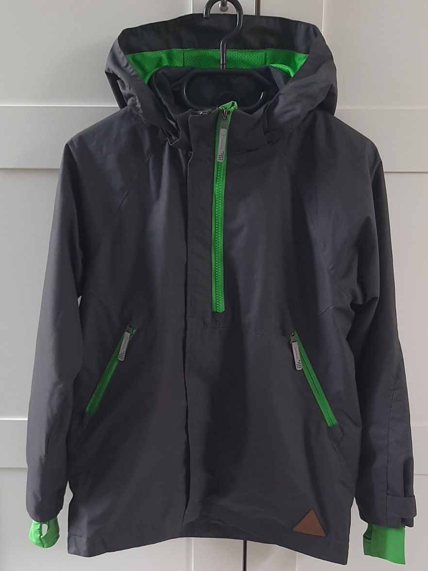 H&M kurtka wiatrówka kaptur odblaski narciarska 140 cm