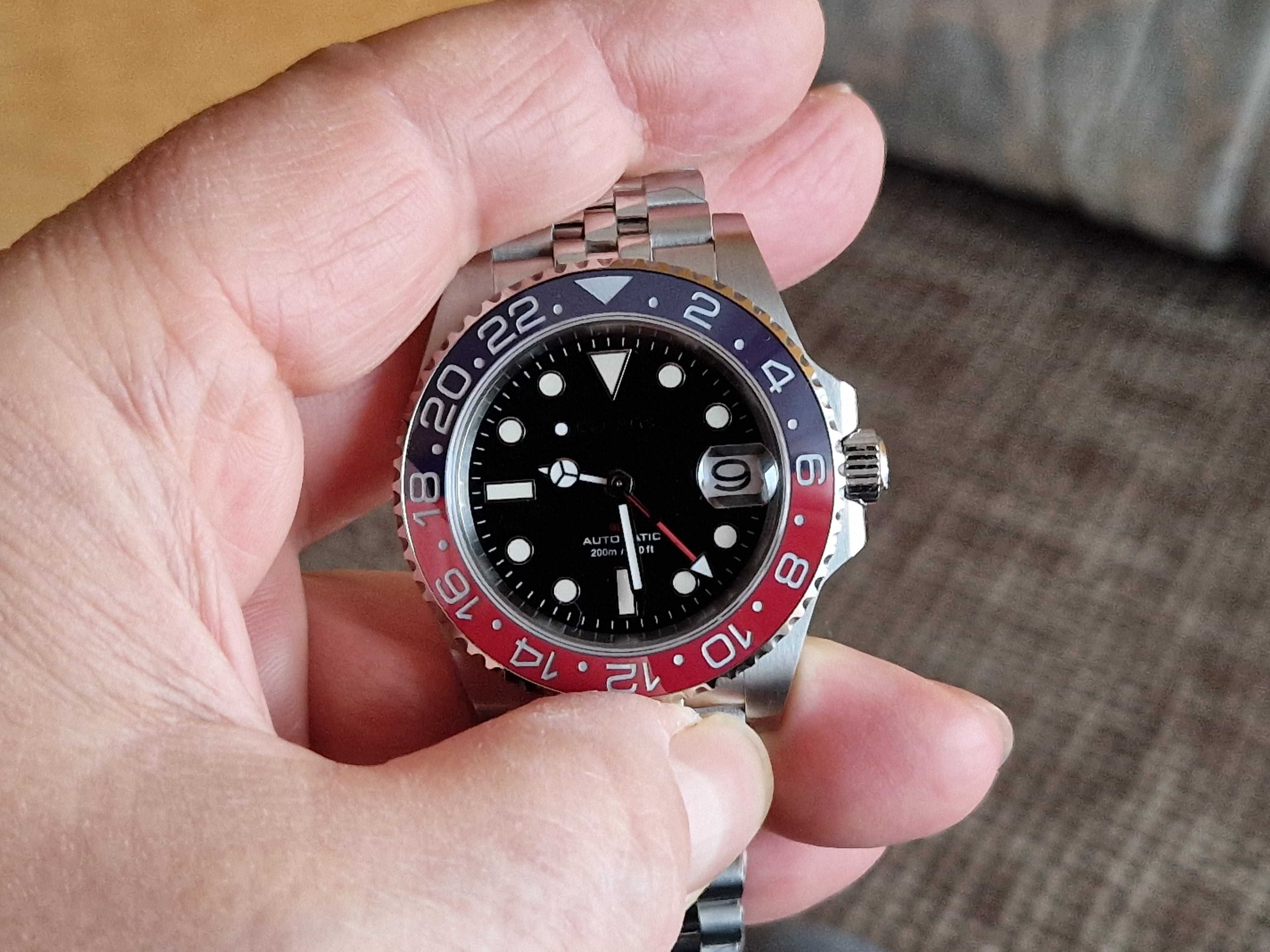 Nowy Cronos 41mm ceramika pepsi wz Master GMT.