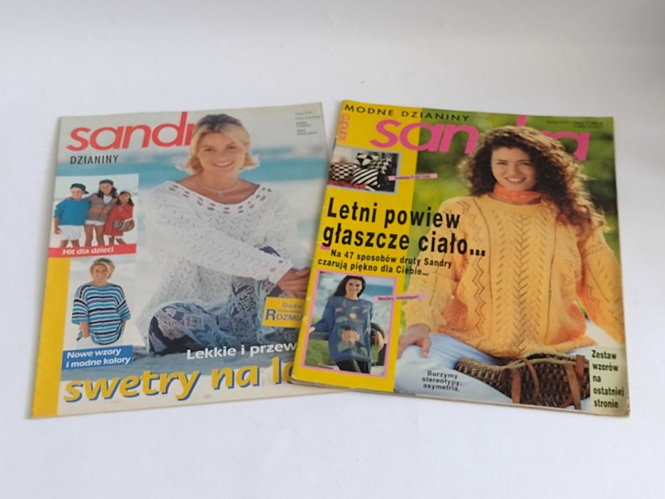 SANDRA  Dzianiny Wzory Swetrów Lata 90-te