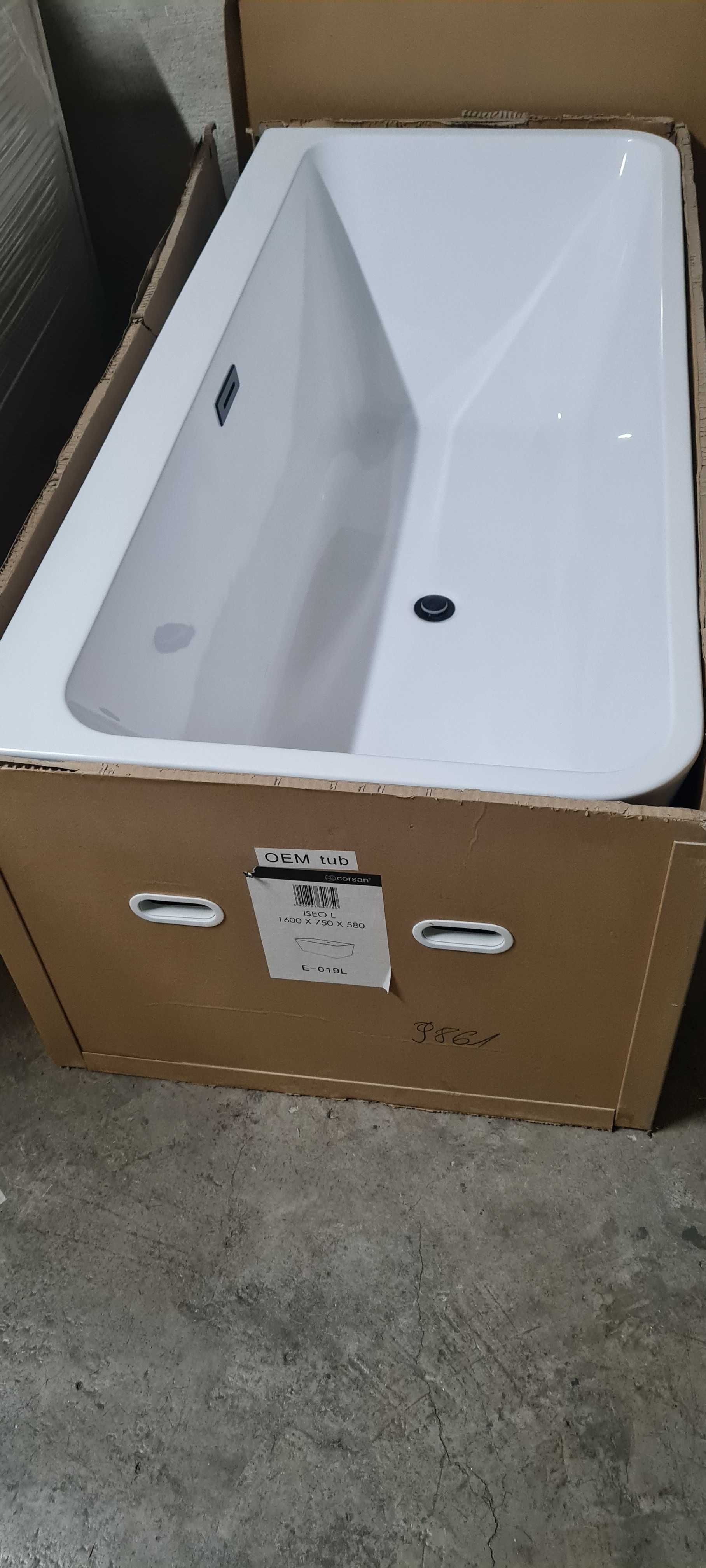 Wanna ISEO L 160cm nowa,  dodatkowo baterie czarny mat nowe