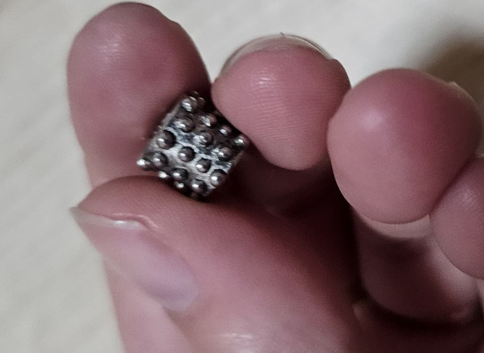 Posrebrzany charms/ koralik modułowy