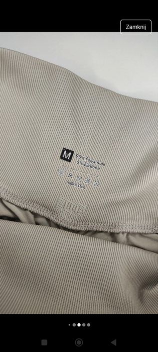 Beżowe Legginsy leginsy na siłownie S M