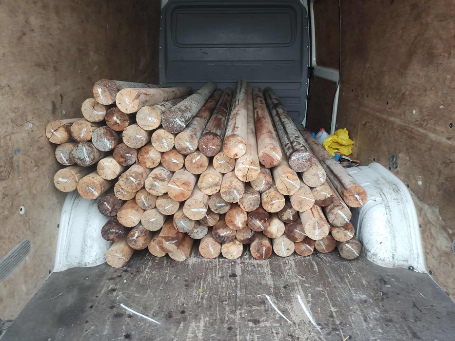 Wałki słupki belki ogrodzneiowe