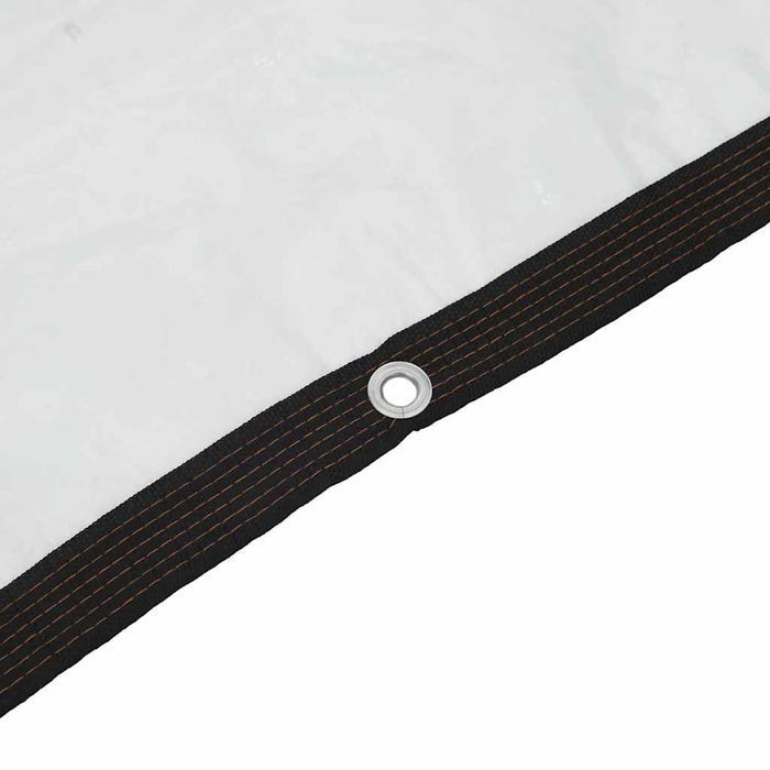 vidaXL Przezroczysta plandeka z oczkami 3x4 m Polietylen