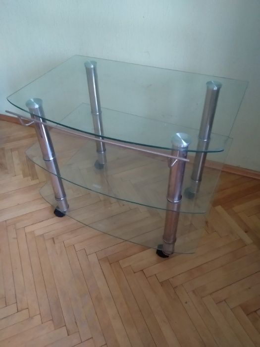 столик  для телевизора стеклянный