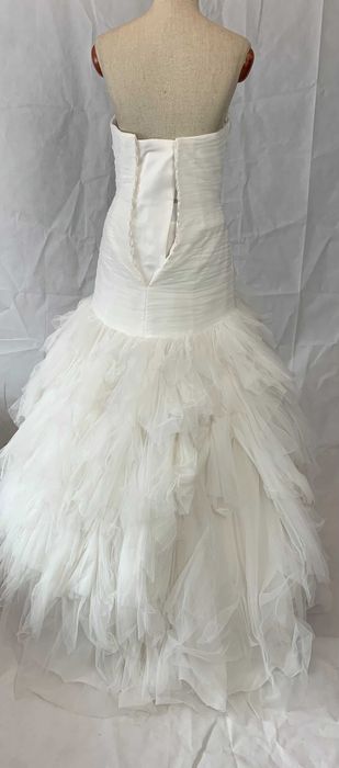 Nowa Suknia ślubna 38 Syrena falbany outlet rybka falbany vintage wady