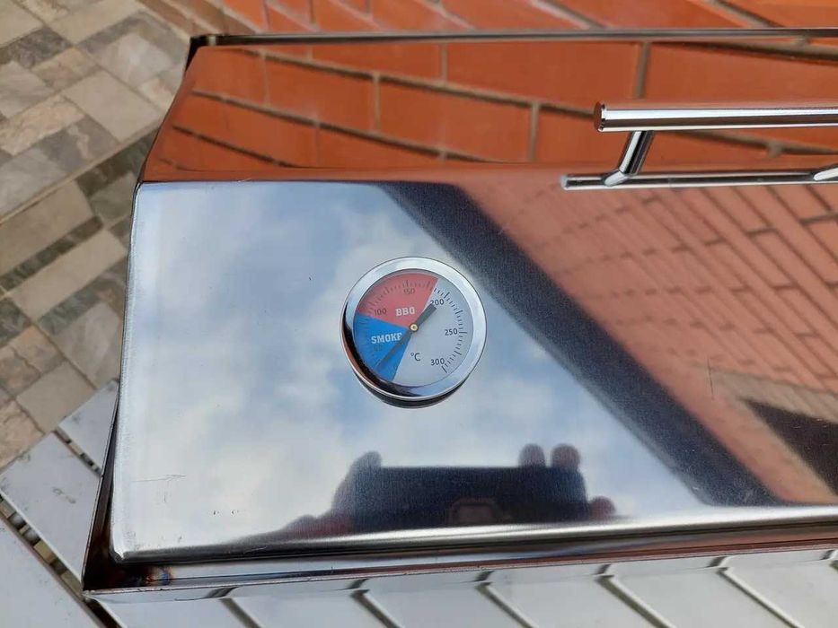 New‼️ Коптильня з нержавійки з гідрозатвором і термометром (2 мм)