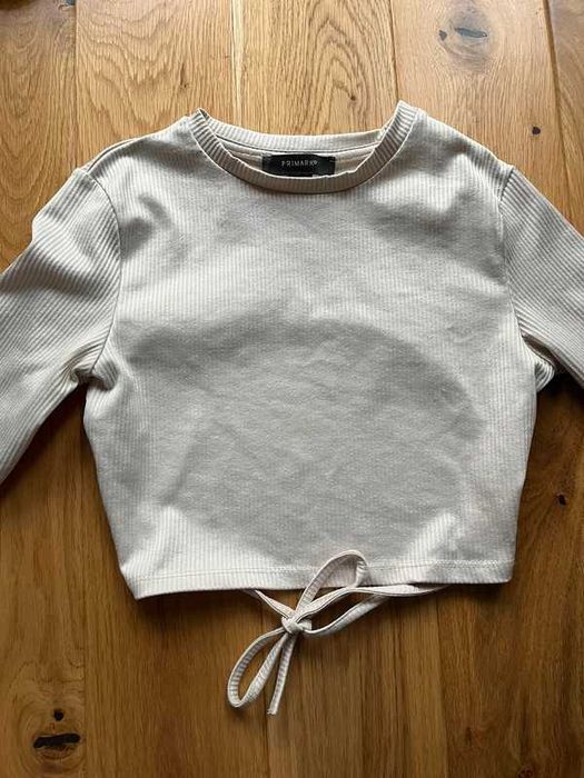 Crop top primark XXS beżowy