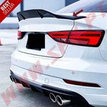 AILERON TRASEIRO LOOK LONG+ AUDI A3 8V SEDAN (BLACK GLOSS) - (12-20)