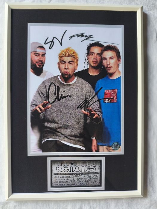 Moldura Band Deftones com Autógrafos (A4)
