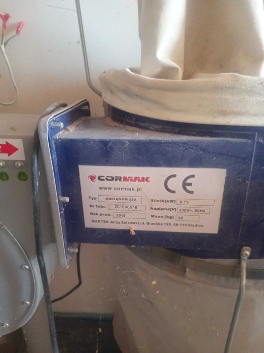 Strugarka do drewna cormak PT250 z odciagiem