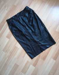 Klasyczna czarna midi eko skórzana spódnica diverse L 40
Pas 2x40 ucia