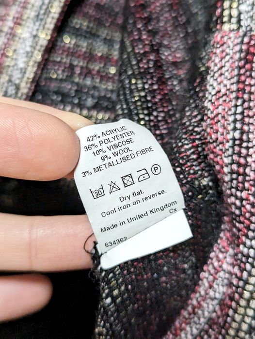 Błyszcząca sukienka z dodatkiem wełny River Island, rozmiar 42