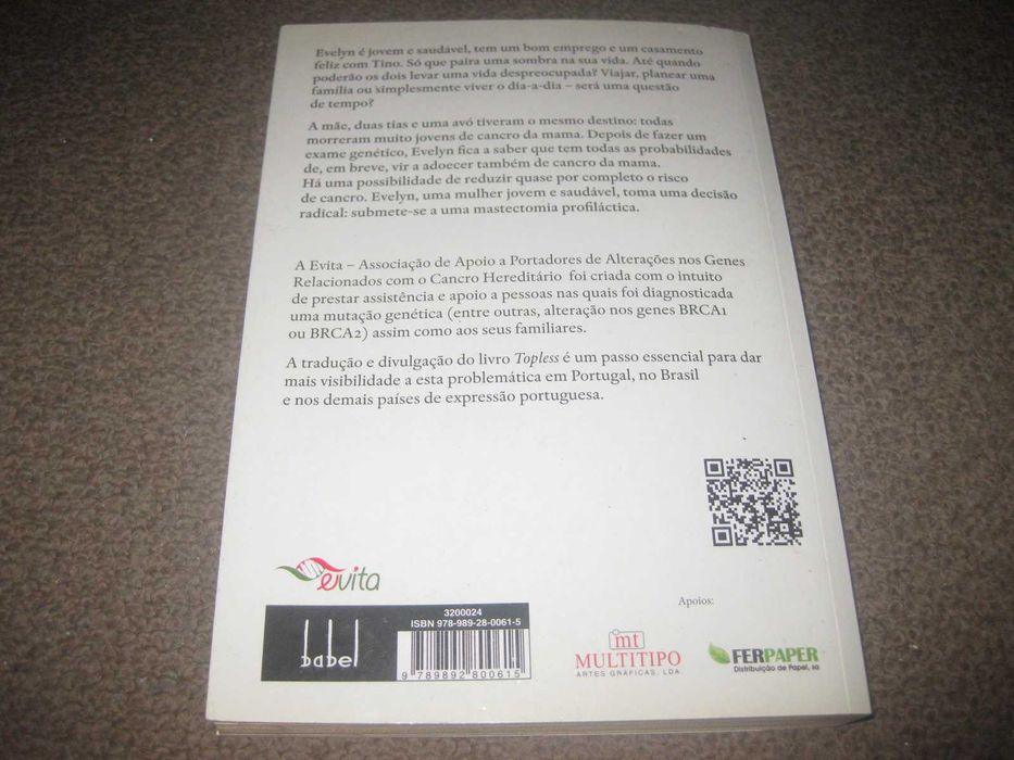 Livro "Topless: A Decisão de Viver" de Evelyn Heeg